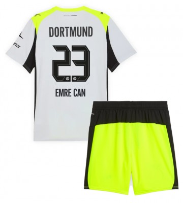 Borussia Dortmund Emre Can #23 Udebanesæt Børn 2025-26 Kort ærmer (+ korte bukser)